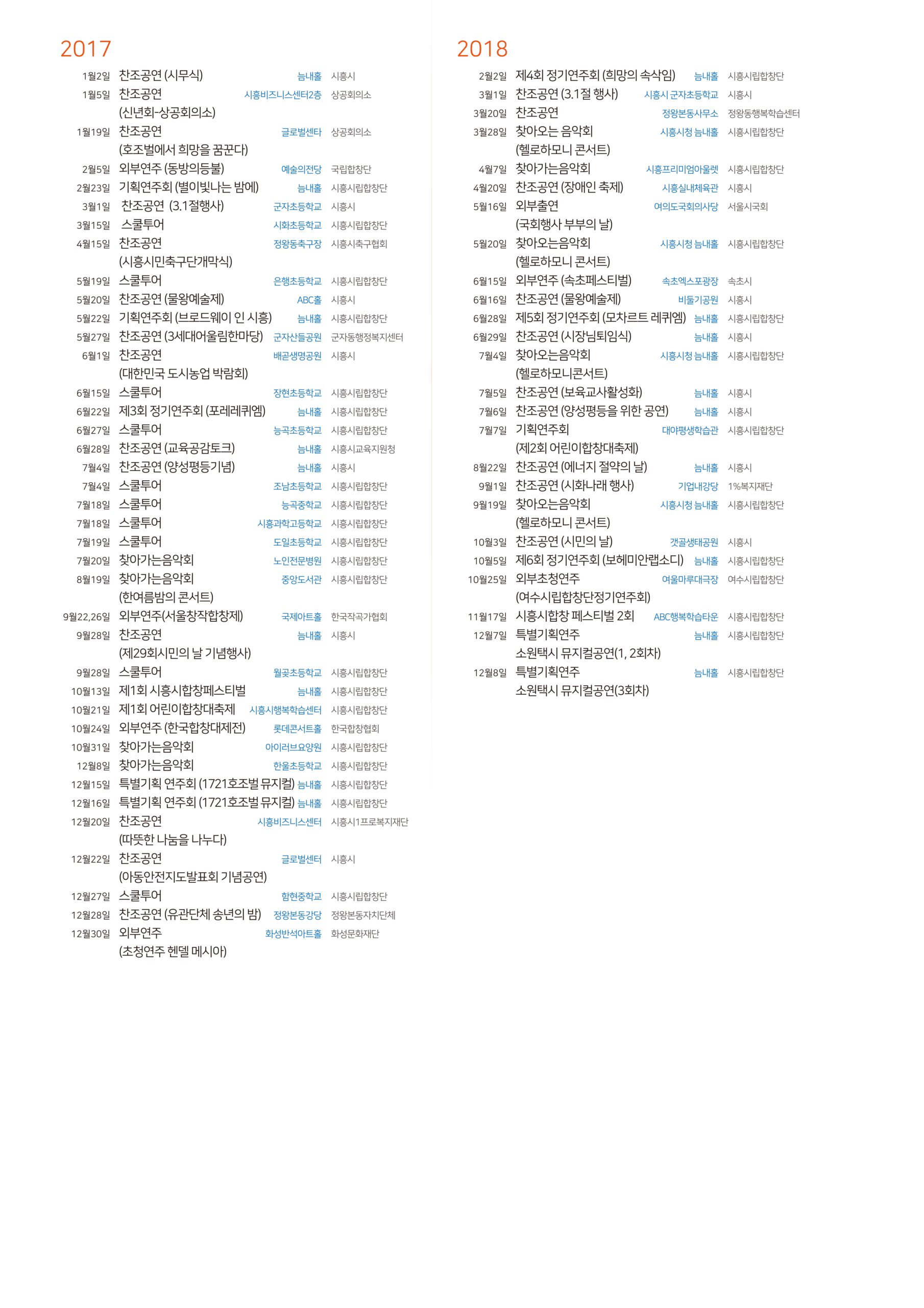 연혁 2017 2018